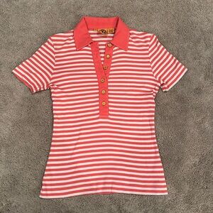 Tory Burch // Short sleeve // Pink & White striped